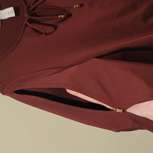 ❤️ WHITE HOUSE BLACK MARKET WHBM SPLIT SLEEVED TOP, XS - Picture 3 of 6